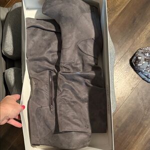 Jessica Simpson Charcoal Heeled Boots